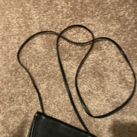 Vintage Coach Bag Everett Crossbody Black Leather Bag Small Mini Flap Turnlock - Picture 15 of 16